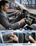 Wireless Carplay and Android Auto Adapter (Metallic Gray)