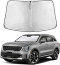 EcoNour Windshield Sunshade Compatible for Kia Sorento 2021-2024 2025 2026, Sun Visor for Front Windshield & Window Sun Shade Cover, UV Heat Blocker & Protector, Car Accessories