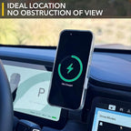 TWRAPS Dashboard Phone Holder for Rivian R1S & R1T, iPhone and Other Phone Cases, No Glue or Screws Secure Anchor Behind Screen on Dash, Accessory for Rivian 2021-2026 (Magnetic Charger)
