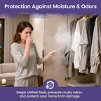Moisture Absorbers and Humidity Absorber Bags for Closet - 10 Pack High-Efficiency Moisture Absorber and Humidity Packs for Home, Moisture Bags and Dehumidifier Bags for Car Lavender, 10 Pack