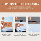 Wood Car Air Freshener - Car Odor Eliminator for Visor Clip, Vehicle Scent Diffuser for Cabin, Truck & SUV (Amber)