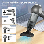 6 in 1 Mini Car Vacuum Cleaners, 20000PA Portable Vacuum for Car,120W High Power Hand Held Vacuum Cordless and Air Duster for Home, Office, Pet