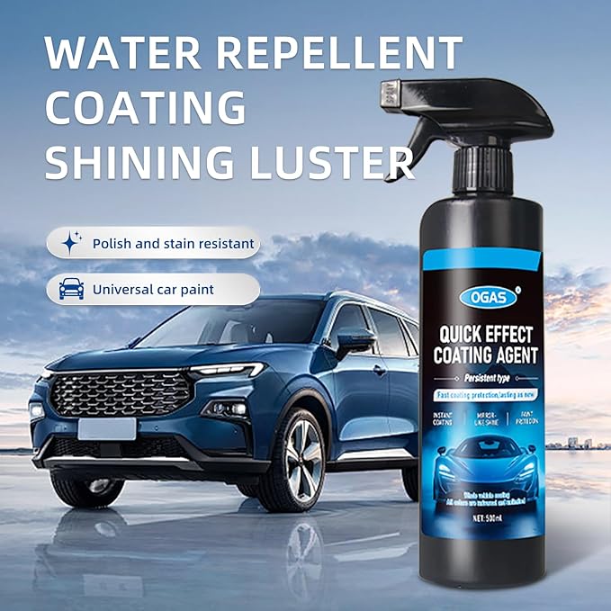 500ML Ceramic Coating for Cars, Quick Effect Coating Agent for Car Motorcycles Trucks & RVs - Extreme Hydrophobic Water Beading & Deep Gloss Shine for Long-Lasting Polish Spray Wax