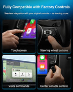 Wireless CarPlay Adapter for Apple iPhone & Android 2025 Upgrade Mini 2-in-1 Wired Android Auto to Wireless, Compact Design Plug & Play Auto Connect Car Play Dongle Fits for OEM Wired CarPlay Cars