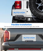 AUTO-VOX White Solar Wireless Backup Camera with 5" 1080P Monitor: 5000mAh Battery 2 Mins DIY Installation & 2 Split Screen Back Up Camera, IP69K Waterproof Reverse Camera for Car, Van, SUV, Truck