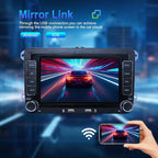 4G+64G Android13 7 Inch IPS Screen Wireless Apple CarPlay Android Auto Car Stereo for VW Jetta Seat Passat Tiguan CC Golf Skoda Radio with FM AM RDS BT GPS WiFi SWC Backup Camera MIC
