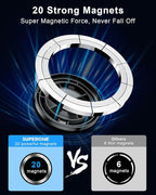 SUPERONE for Magsafe Cup Holder Phone Mount,Universal Cup Phone Holder For Car,Wireless Magnetic Car Mount with Adjustable Neck & 360°Rotation for iPhone 17 16 15 14 13 12Pro Max,Samsung & Smartphones