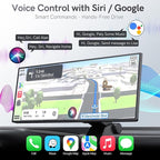 Portable CarPlay Screen for Car,Car Stereo with Apple CarPlay & Android Auto,Incell Touch Screen,4K Dash Cam,1080P Backup Camera,Mirror Link, Voice Control, Bluetooth 5.3,GPS,FM (11.26 Inch)