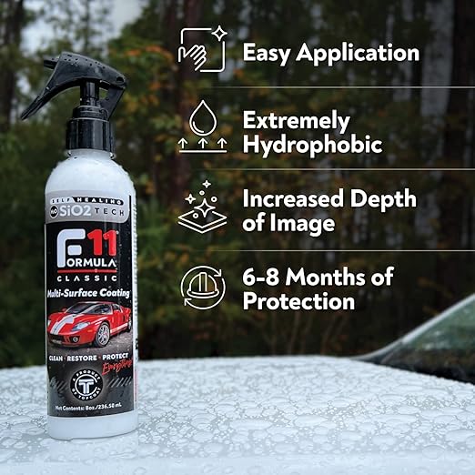 TopCoat F11 Polish & Sealer for Cars, Motorcycles and More – Water-Based Alternative to Ceramic Car Wax - 1 Gallon F11 Top Coat Bottle
