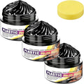 Tyre Nourish Cream, Tire Wax 100g with Sponge,Tire Polishing Paste, Restores Black Gloss, Wheel Cleaning Refurbish Wax, Polishing Paste for Cars Trucks, Restores Like-New Look (3pcs)
