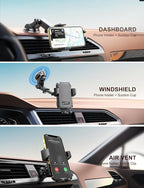 JOYMASS Wireless Car Charger, Phone Holders for Your Car, 15W Auto Clamping Phone Mount Car Accessories for iPhone 16 15 14 13 12 Mini Pro Max 11 XR XS, Samsung Galaxy S24 Ultra S23 S22+ Note 20, etc