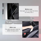 KVAEY 2PCS Car Seat Gap Filler, Automotive Seat Organizer Fill The Gap Between Seat and Console, Universal Car Gap Seat Storage for Phone Wallets and Keys, Car Accessories (Beige)