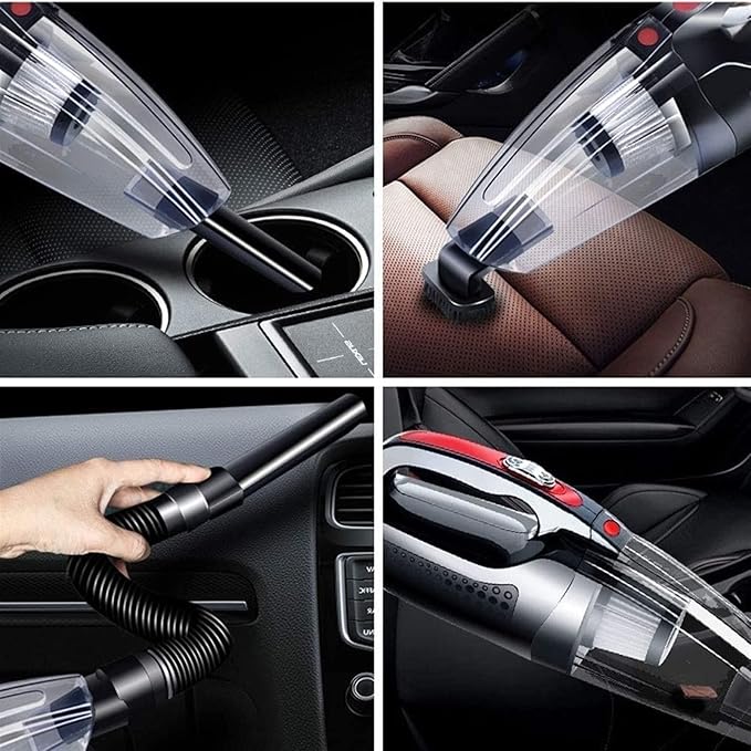 Car Vacuum Cleaner - Portable, High Power, Mini Handheld Vacuum w/ 3 Attachments, 14.76Ft Cord - 12v, Small Auto Accessories Kit for Interior Detailing ( Color : White , Size : 37*10.5*13.5cm )
