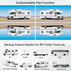 Wireless RV Backup Camera - 7'' IPS Touch Screen, 1080P HD Rear View Camera System with BSD Alert, DVR 4 Channels, IR Night Vision, Compatible with Pre-Wired RVs, Trailer, Camper, 5th Wheel
