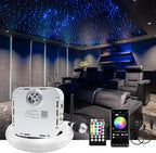 AMKI High Brightness 32W Twinkle 800pcs 0.03in 13.1ft Fiber Optic Starlight Headliner Kit for Car Home Roof Ceiling Decoration Fiber Strands RGBW Starlight Box Sound Activated APP Remote Control