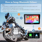Carpuride W702 for Motorcycle, 7 inch Waterproof Touchscreen, Portable Carplay/Android Auto GPS Navigation for Motorbike, Support Dual Bluetooth, Car GPS, Siri, G00gle Assistant, TF-64G