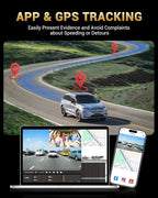 2.5K+1080P Dual Dash Cam Front and Inside, WiFi & GPS Dash Camera for Cars with 32G Card, IR Night Vision, 3" IPS Screen, Inside Car Camera for Taxi Driver, Support 256GB Max, App Control