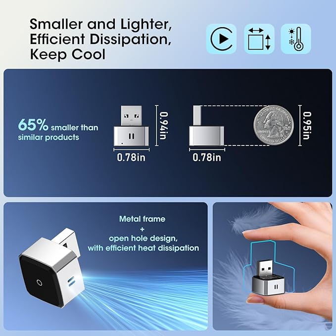 Wireless Carplay Adapter for iPhone, Convert Wired to Apple Carplay Wireless Adapter, Mini Size, Plug and Play, Connection Stable No Delay Car Play for Toyota Specific Models