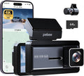 Pelsee 4K Dash Cam Front and Rear, 64GB SD Card, Dual Dash Camera for Cars with Wi-Fi, GPS, ADAS, BSD, LCA, 3’’ IPS Display Car Camera, APP & Voice Control, Night Vision, 24H Parking Mode