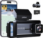 Pelsee 4K Dash Cam Front and Rear, 64GB SD Card, Dual Dash Camera for Cars with Wi-Fi, GPS, ADAS, BSD, LCA, 3’’ IPS Display Car Camera, APP & Voice Control, Night Vision, 24H Parking Mode