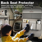 XDV Car Seat Organizers,Multi-functional Back Seat Protectors, Storage Pouches, and Tray Holders (for Cars, Kids, Seat Back and Rear Seats) (Plain Gray, 1 Pcs)