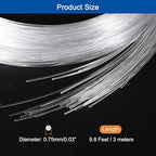 MECCANIXITY 50Pcs 9.8ft PMMA Mixed Fiber Optic Cable Strands 0.03 Inch Side Glow LED Illumination Crystal Cables Car Atmosphere Lights for Star Sky Roof Ceiling