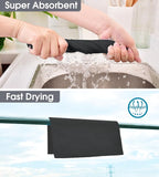 KitchLife Microfiber Cleaning Cloth Roll - Tear-Away Reusable Microfiber Paper Towels, Lint-Free, Washable, 20 Sheets for Kitchen, Car, Dishes, and Sensitive Surfaces (Black)