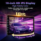 10 Inch IPS Touch Screen Double Din Car Stereo Compatible with Wireless Carplay, Android Auto, Mirrorlink - Car Radio Audio Stereo Receiver with Bluetooth, FM, 720P Backup Camera