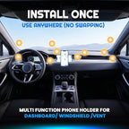 Magnetic Phone Holder for Car - 3 Holder Bundle | MagSafe Compatible Car Mount (Dashboard, Air Vent & Steering Side) Strong Magnet & Nano Gel Suction for iPhone 17 Pro Max, 16, 15, 14 & Android