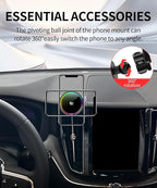 Qi2.2 25W Magnetic Car Mount Charger for 2018 2019 2020 2021 2022 2023 2024 2025 Volvo XC60 Accessories, for Fast Charging Cell Phone Holder Fixed Clip with Cooling Fan＆54W Fast Adapter