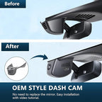 mangoal 4K Dash Cam Custom for Mazda CX-30 2024 2025 2026(Model B), UHD 2160P Video, Free App & WiFi, 64GB Card