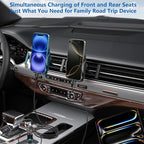 [Apple MFi Certified] iPhone 17 Car Charger, KYOHAYA 90W 4-Port Dual USB-C&USB-A Power Cigarette Lighter PD/QC3.0 UBS-C Car Charger with Type-C Braided Cord for iPhone 17/17 Pro/16 Pro/15/Galaxy/Pixel