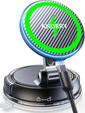 ANDERY Only for iPhone Magsafe Car Mount Charger [15W Fast Wireless Charging, 78+LBS Strong Suction 2400gf Strong Magnetic] 360° Adjustable Car Phone Holder, Phone Holders for Your Car for pats & mats