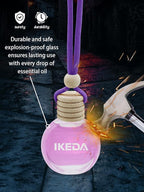 Ikeda Car Air Freshener: Hanging Car Smell Air Freshener | 10ml Hanging Car Perfume | Long Lasting Fragrance | Strong Scents Diffuser for Auto Home (Peach)