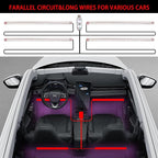 Upgrade Smart USB Dream Color Interior Car LED Strip Light with App Control, RGB Multi Color USB 5V Neon Atmosphere Ambient Night Strip Light Decorative Lamp for Cars with Music and DIY Mode(D72LEDs)