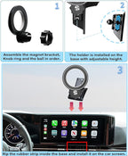 Car Phone Holder for Kia Carnival 2022 2023 Accessories Compatible with MagSafe Hands-Free 360 Degree Rotation Adjustable Cell Phone Mount Does Not Affect Air Vent