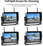 ZEROXCLUB 1080P FHD Digital Wireless Backup Camera System Kit for RV/Truck/Trailer/Van/Bus,Night Vision,7inch HD LCD Monitor,IP69 Waterproof Rear View Camera No Interference Record-HW02-M