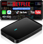 Wireless CarPlay Adapter, Magic AI Box with Dual-WiFi Stability, 4GB+32GB Enjoy Video & Music Apps, Navigation, AI Voice, Plug & Play for Factory Wired CarPlay