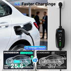 Level 2 EV Charger, 32A/7KW Electric Vehicle Portable Charger with 25FT Cable, Home EV Charging Station, 240V NEMA 14-50 Plug, for All SAE J1772