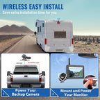 EWAY Wireless Backup Camera HD 1080P 5" Monitor Kit, Stable Digital Signal for Truck Trailer Front Rear Side View Back Up Camera Easy Setup Vehicle Reverse Wifi Camera for Car Van SUV Pickup RV Camper