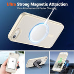 SUPFINE Magnetic for iPhone SE Case 2022 (3rd)/2020 (2nd), iPhone 8 Case (Compatible with MagSafe) (Military Grade Drop Protection) Slim Translucent Matte Phone Case, Antique White