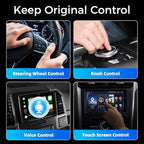Wireless CarPlay Adapter 4-in-1,2026 Upgraded Screen Mirroring,Support Mirror Link/AirPlay for Apple CarPlay & Android Auto,for Cars with Wired CarPlay, Fast Auto-Connection, Plug & Play-Orange