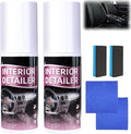 2Pcs Car Interior Cleaner,Deep Cleaner Polishing,Large 15 Ounce Capacity Interior Detailer,Tire Cleaner,for Cleaning Rubber,Plastic,Leather Surfaces