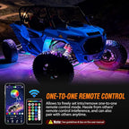 Nilight RGB LED Rock Lights Kit 10 Pods Underglow Multicolor Neon Pod with Remote & Bluetooth App Control DIY Flashing Music Mode Wheel Well Light for Truck ATV UTV RZR SUV