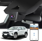 YuYue Electronic 4K Dash Cam Compatible with Toyota RAV4 2019-2021, Prime 2021-2024,LE Limited Premium XLE TRD Hybrid Model A,No Vent Hole,OEM Size,UHD 2160P,Loop Record,G Sensor,WiFi & APP,64GB Card