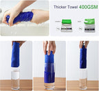 Microfiber Cloth 6Pack Cleaning Rags Absorbant Lint Free Cloth for House, Kitchen, Car, Glass, Stainless Steel, Window, Boat Cleaner-12''x 12''-Blue