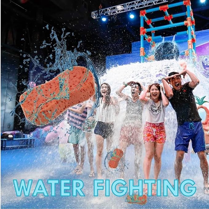 Ultimate Premium 5-Pack Coral Sponge Set - Extra Soft, Non-Scratch, Foaming & Large - Perfect for Car Washing, Household Cleaning and Fightingk (Orange)