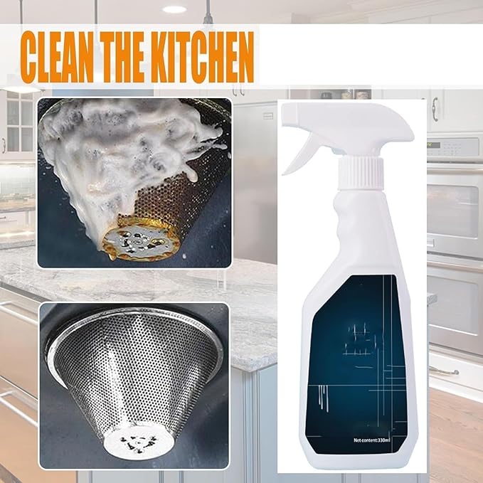 Oil Stain Removal,Kitchen Cleaner Spray,Oil Stain Cleaner,All-Purpose Kitchen Pot and Pan Cleaner,Remove Stubborn Stains (2 Pcs)