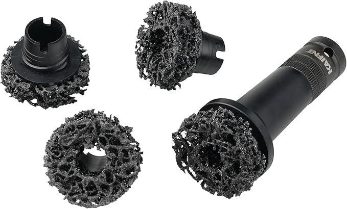 K233 Wheel Hub Resurfacing Kit, Brake Surface and Stud Cleaner, 1/2-Inch Drive, 4 Pads