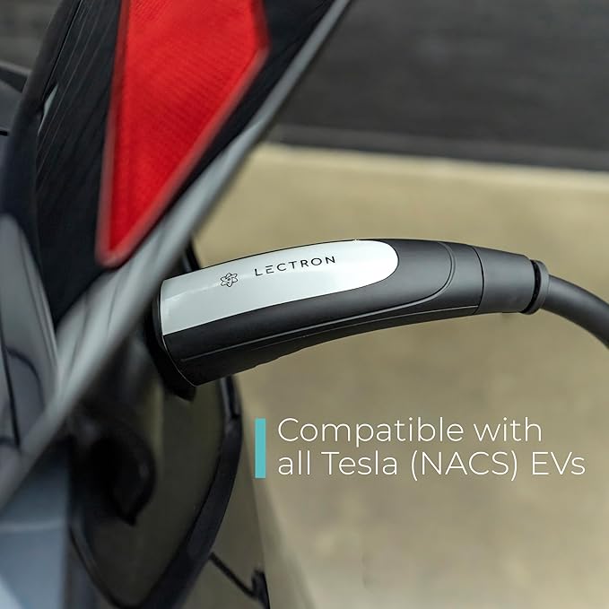 Lectron Level 1 Tesla Charger (WiFi) - 110V, 15A, NEMA 5-15 Plug, 16 ft Cord - Portable Electric Car Charger for Tesla & NACS Evs